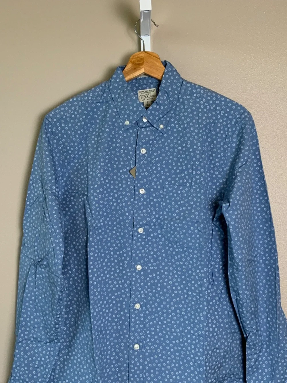 J. Crew Slim Stretch Secret Wash Cotton Poplin Button Down Shirt in Daisy